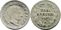 Baden, 3 Kreuzer 1830, Ludwig, 1818-1830, vz- 20,00 EUR  zzgl. 6,00 EUR Versand