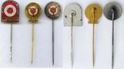 Schaumburg-Lippe, Vergold., versilb. & emaill. Abzeichen lange Nadel Vereinsmeister & Kreismeister, 3er Lot, -