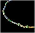 Ancient art  Fashionable Egyptian glass and gold necklace, Ptolemaic.-Roman period