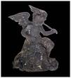 Medieval & later artifacts  Large metal relief of seated angel, Early Baroque, c. 1620-40