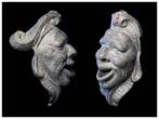 Medieval & later artifacts  Large bronze Appliqué of fools mask, Europe, c. 17th. cent.