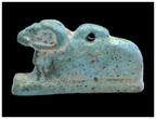 Ancient art  Large Egyptian faience figure of the ram headed god Khnum