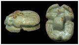 Ancient art  Fine Egyptian Late Period Faience Scarab, Circa 664-332 BC.