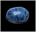Ancient art  Egyptian Amarna style funerary faience scarab w Horus, lovely colour!