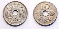 Modern coins Denmark / Daenemark: Scarce 10 ?re 1947 kbn, H 26B, key date! -