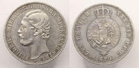 Modern coins German states, Meclenburg-Streliz silver Thaler Vereinstaler 1870 VF/EF, fine toning! -