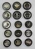 Modern coins Coll. of 15 commemorative US silver 1 & 1/2 dollars - all in mintstate and Proof! -