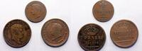 Modern coins Italian States: Napoli 2 Tonesi 1859, 5 Tornesi 1819 and 1858, VF-EF! -