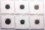 Medieval & later coins Italian States: Pesaro. Interesting lot of 6 late medeival silver coins from Pesaro (6)! -
