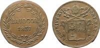 Modern coins Vatican / PaPal States: Rome, Gregor XVI Baiocco 1837 in Ch. EF! -