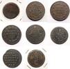 Modern coins Italy / Papal States: Vatican city Rome Mint, lot of 10 Quattrinos and 1/2 Baioccos, 1800s -