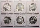 Modern coins Vatican city / Papal state: Coll. of 6 large silver 500 Lire coins 1977-1980, 6 pcs. in MS -