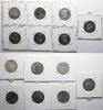 Modern coins Vatican City / Italy: Collection of 7 silver Lira, 1866-1868 -