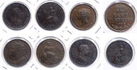 Modern coins England / Great Brittain: Lot of 4 high quality early milled farthings, 1799-1844! -