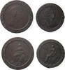 Modern coins United Kingdom: Lovely massive 2 Penny Pence Cartwheel Type 1797 George III + 1 penny! -