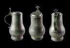 Medieval & later artifacts cent Superb Nuremburg / Nürnberg pewter Flagon jug, mid 17th. .!