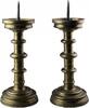 Medieval & later artifacts  Pair of museum quality Gothic German pricket candlesticks, 1500-1550