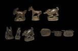 Medieval & later coins Lot of three Laos bronze opium weights of animals, 19th. cent. -