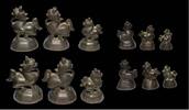 Medieval & later coins Nice lot of 6 different bronze opium Toe weights, Burmese, 18th. c. -