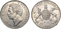 Medieval & later coins German States: Scarce AR 2 Gulden 1847 Wilhelm I. (1816-1864) king of WÃŒrttemberg - EF! -
