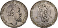 Medieval & later coins German States: WÃŒrttemberg Sieges taler, thaler 1871 Karl 1864-1891, Choice EF! -