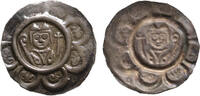 Medieval & later coins German states: Lovely Augsburg Bracteate by Hartwig von Hirnheim 1202-1208, toned EF! -
