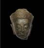 Asian art Substantial Thai bronze head of Buddha, Ayutthaya Kingdom, 16th. cent. -