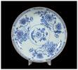 Asian art Chinese Qianlong Period Blue and White Porcelain Dish -