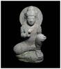 Asian art Large seated stone Figure of a Bodhisattva, Java, 10th.-11th. century -