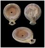 Ancient art Roman Imperial terracotta oil lamp, c. 1st.-2nd. century AD -