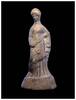 Ancient art Large and attractive Greek Tanagra Hellenistic terracotta figurine -