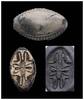 Ancient art Attractive Egyptian New Kingdom steatite 'cowry' scaraboid seal -