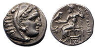 Ancient coins Greek coins: Alexander the Great silver AR drachm, Good VF -