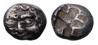 Ancient coins Greek coins: Archaic coinage of Parion in the 6th. cent. BC. AR silver Drachm with Gornoneion -