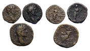 Ancient coins Lot of three Roman Imperial bronze AE sestertius and As x 2 of Antoninus Pius (3) -