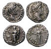 Ancient coins Pair of Roman Imperial silver AR denarius coins of Commodus AD 177-192., VF-VF+ -