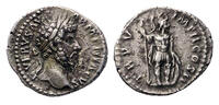 Ancient coins Roman Imperial: High grade portrait AR silver denarius of Lucius Verus -