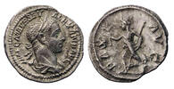 Ancient coins Roman Imperial: Fine style Severus Alexander silver denarius, Good VF -