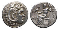 Ancient coins Greek Kings of Macedon: Alexander silver AR drachm, Lampsacus mint, issued c.310-301 B.C -