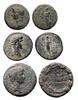 Ancient coins Lot of three choice Julio-Claudian AE bronze coins, Augustus, Tiberius, Claudius VF+ -