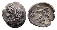 Ancient coins Greek coins: ARKADIA, Megalopolis. Circa 80-50 BC. AR Triobol â Hemidrachm - Good VF-EF -