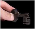 Medieval & later artifacts Rare early Italian iron Vault / bank box key, 17th. century -