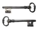Medieval & later artifacts Large elaborate Italian iron gate key, c. 1680-1700 AD -