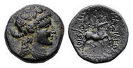 Ancient coins Greek coins: KINGS of BITHYNIA. Prusias II. 182-149 BC. Ã 23 mm, Good VF -