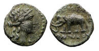 Ancient coins Seleukid Kings of Syria, Sardeis AE Antiochos III Megas 223-187 BC. - w Elephant -