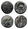 Ancient coins Greek coins: Lot of two high grade Hellenistic bronzes, Macedon and Seleukid? - EF! -