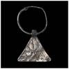 Ancient art Huge engraved silver axe pendant and hanger, Iron age, 2nd. cent. BC -