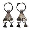 Ancient art Southeast European silver set of huge earrings, Iron Age, 2nd. cent BC -