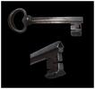 Medieval & later artifacts High quality Italian Vault of bankbox iron key, mid. 17th. century -