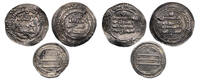 Medieval & later coins Islamic coins: Lot of three unresearched silver dirhams, Abassid and Samenid -